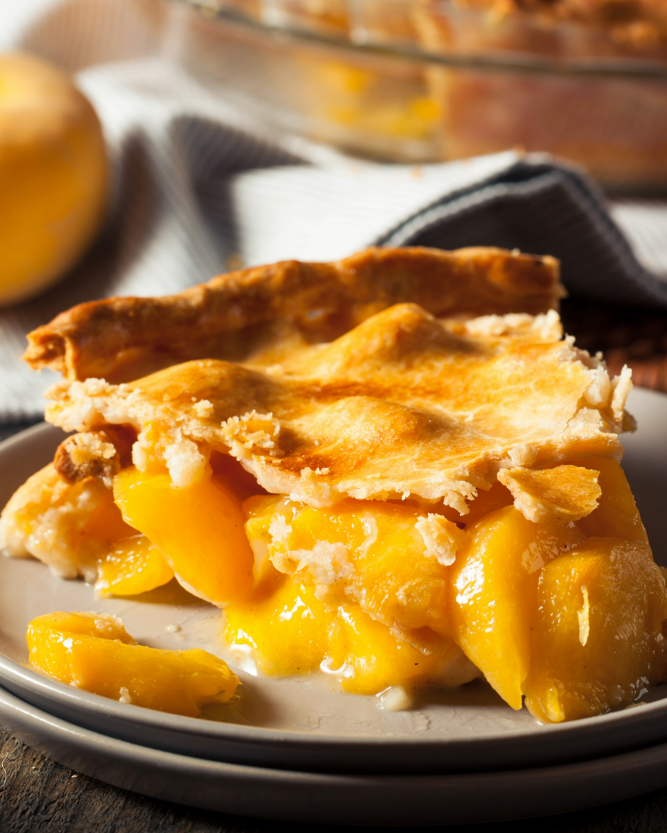 Secret Ingredient Indulgent Peach Pie